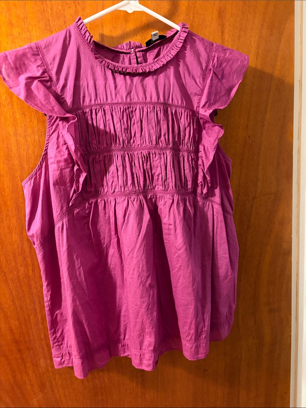 Rails Ruffled Smocked Top in berry